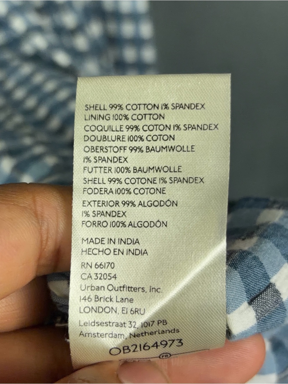 Free People Lucinda Gingham Midi Dress Size Large Blue Check Cottage Coastal NWT - Picture 11 of 14